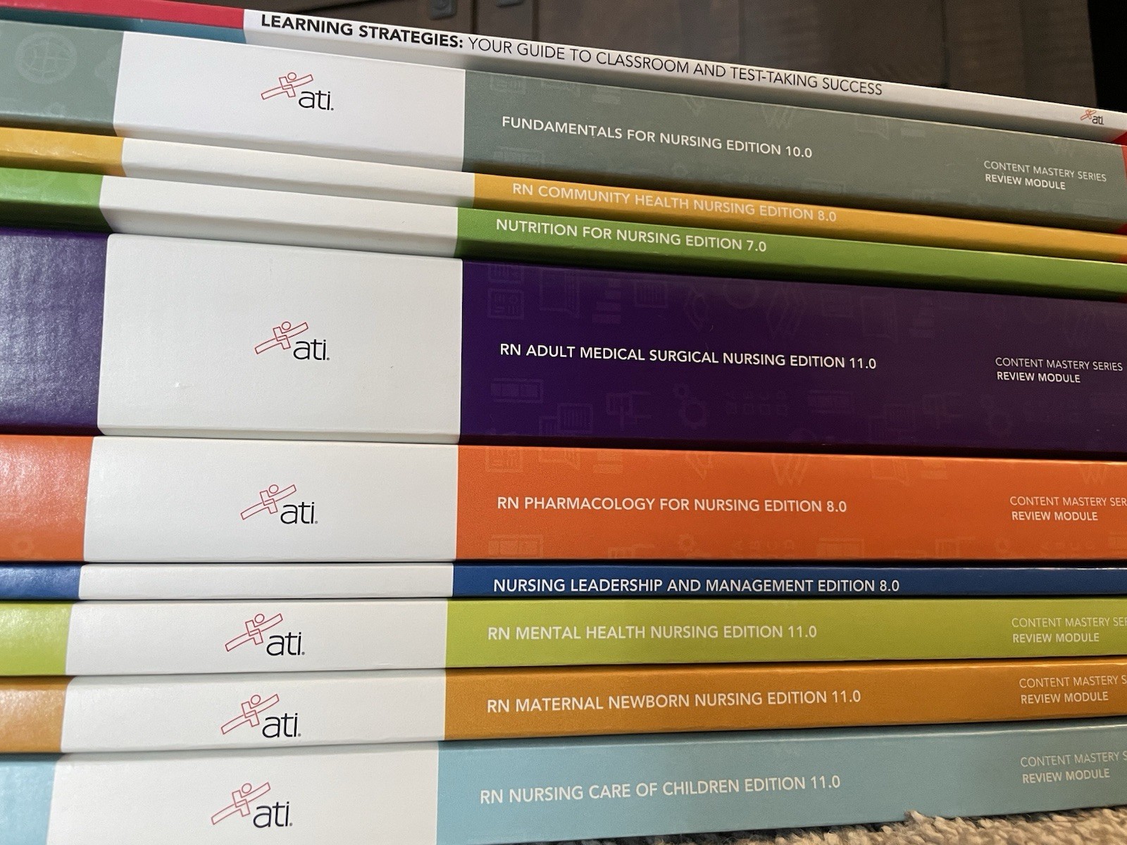 ATI Content Mastery Series Review Modules 2019 RN Nursing 10 Books Clean
