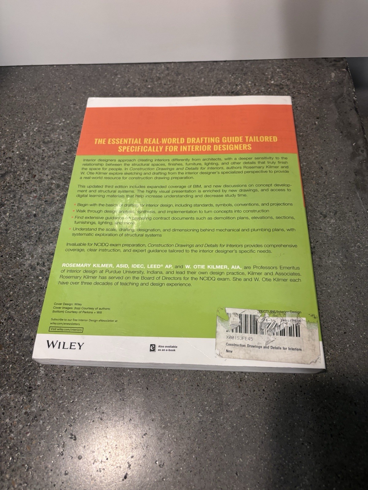 Construction Drawings and Details for Interiors Kilmer 3rd edition
