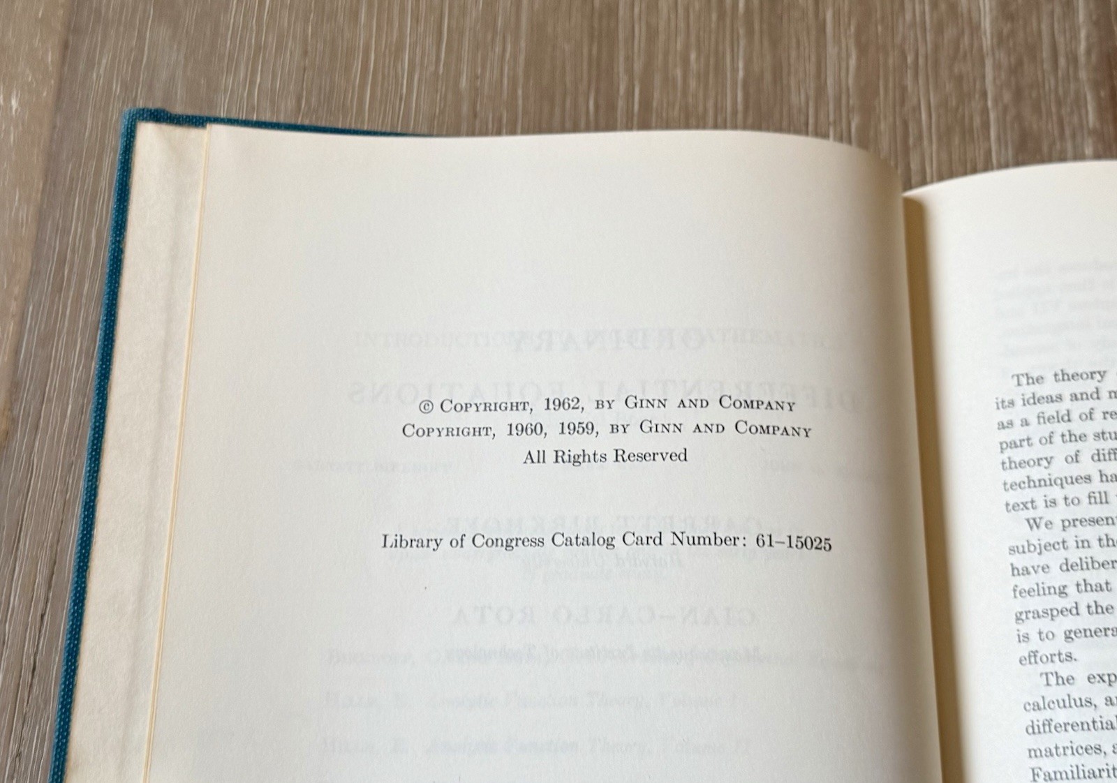 Ordinary Differential Equations by Garrett Birkhoff & Gian-Carlo Rota 1962 HC
