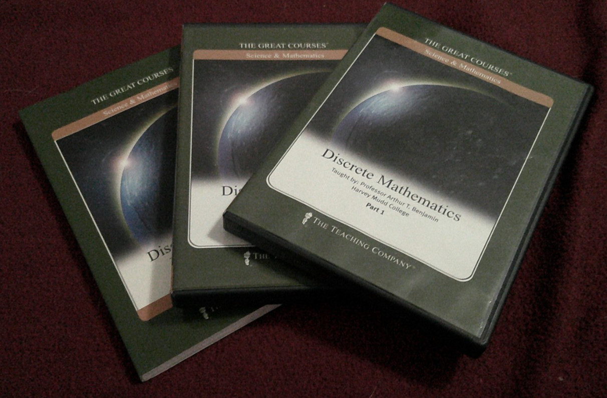 The Great Courses Discrete Mathematics 4 DVD + Guidebook Arthur T Benjamin