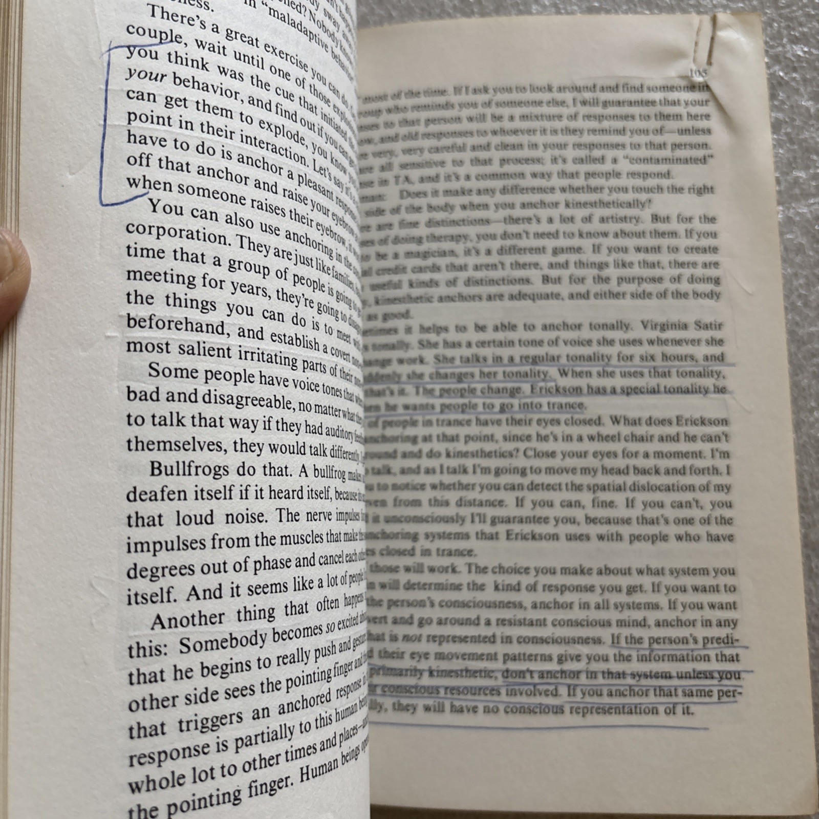 Frogs into Princes: Neuro Linguistic Programming (lots of underlining)