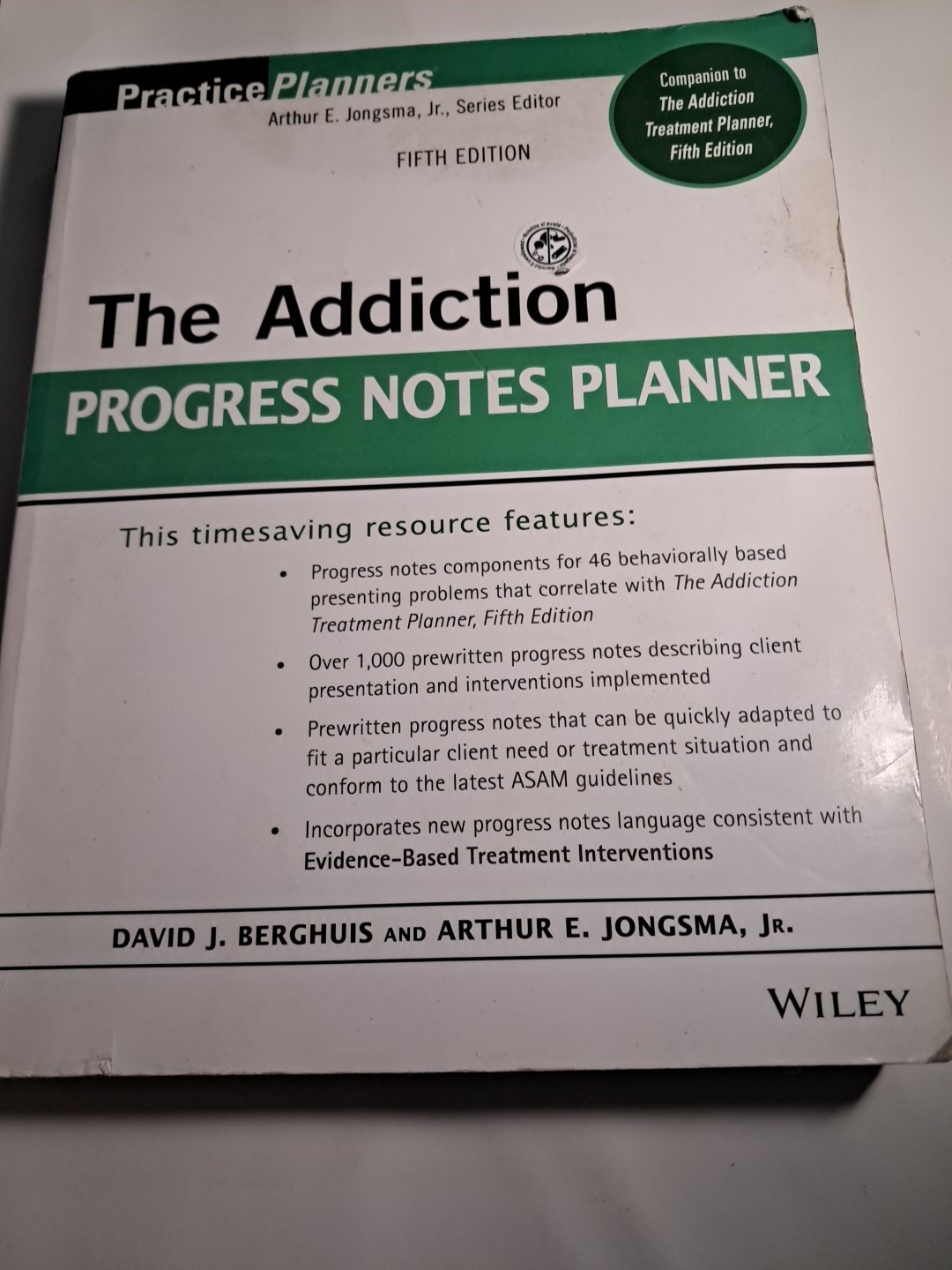 The Addiction Progress Notes Planner by David J. Berghuis.