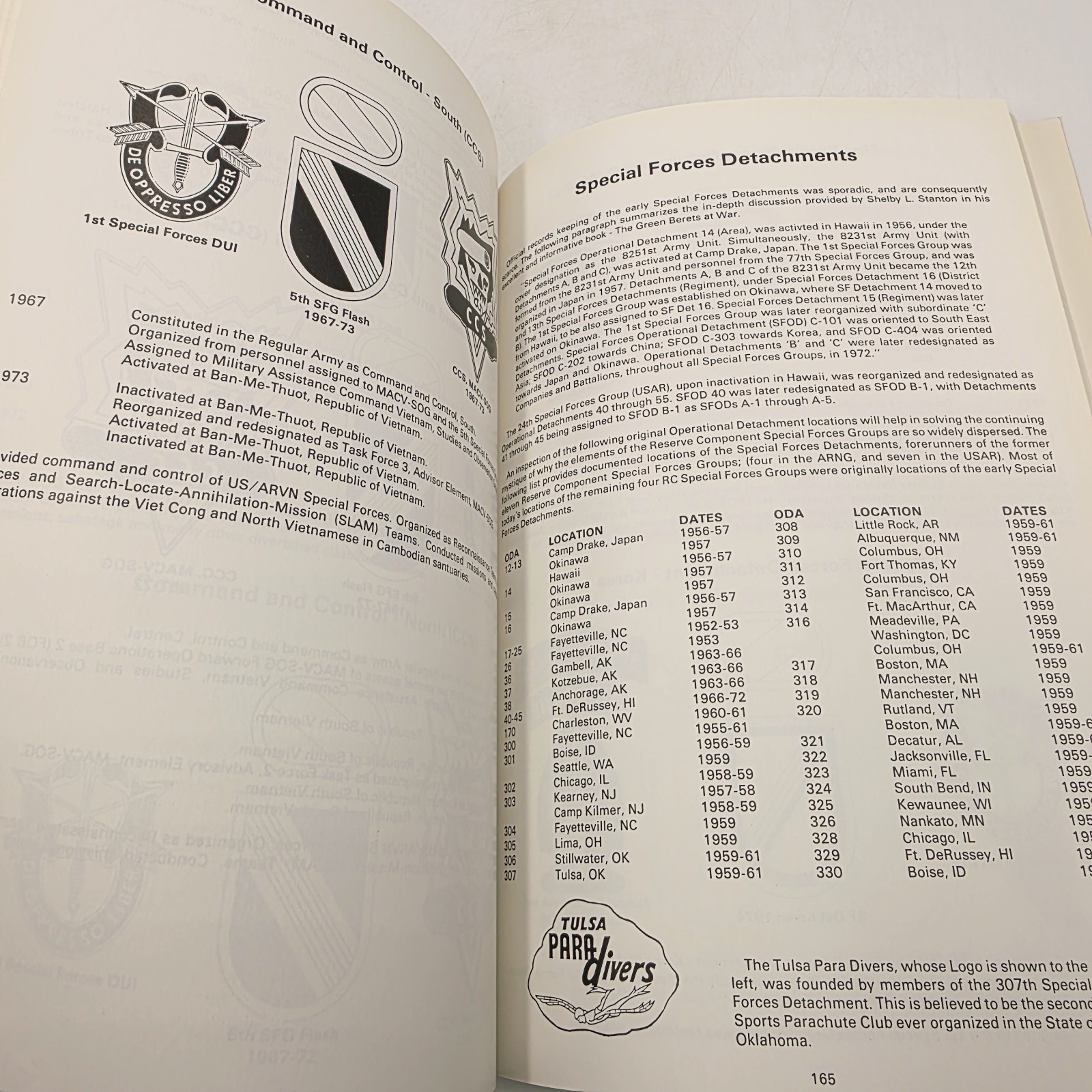 A Concise History of U. S. Army Special Ops Forces Lineage and Insignia *SIGNED*