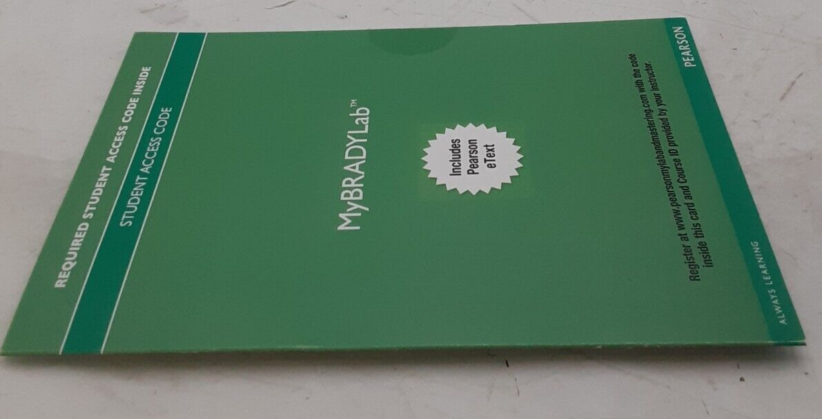 MyBradyLab Student Access Code Includes Pearson eText 9780134709086