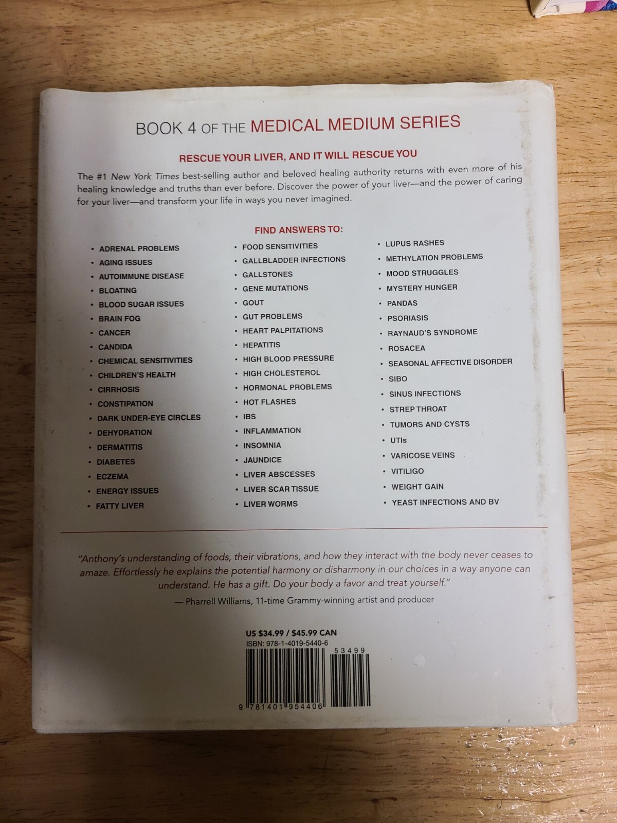 Medical Medium Liver Rescue – Hardcover By William, Anthony – GOOD