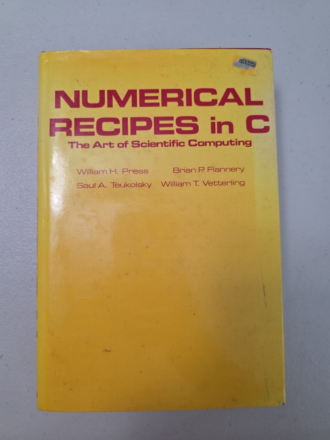 Numerical Recipes in C The Art of Scientific Computing First Edition