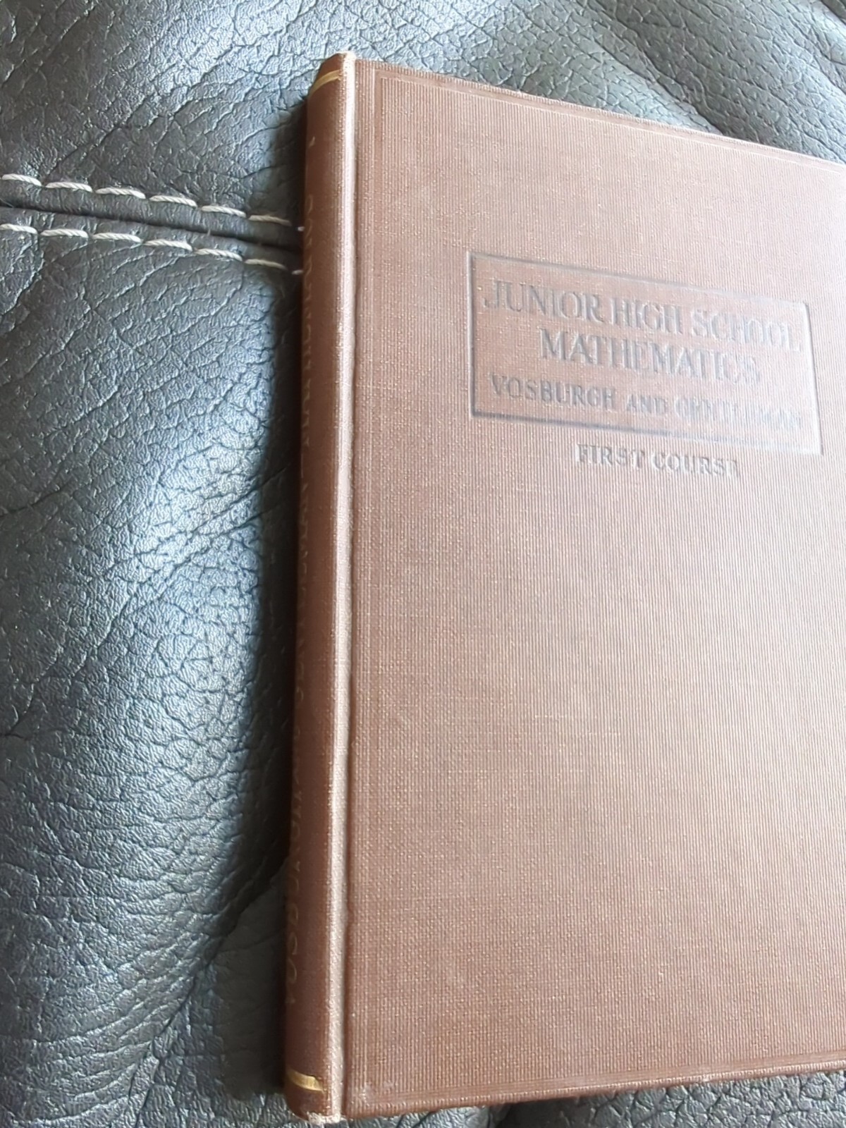 Junior High School Mathematics Vosburgh And Gentleman 1st Course 1920 Hardcover