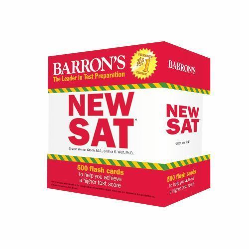 Barron’s NEW SAT Flash Cards, 3rd Edition: 500 Flash Cards to Help You Ac – GOOD
