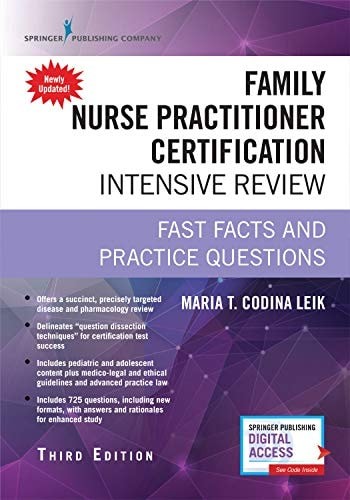 Family Nurse Practitioner Certification Intensive Review, Third Edition Fast Fac