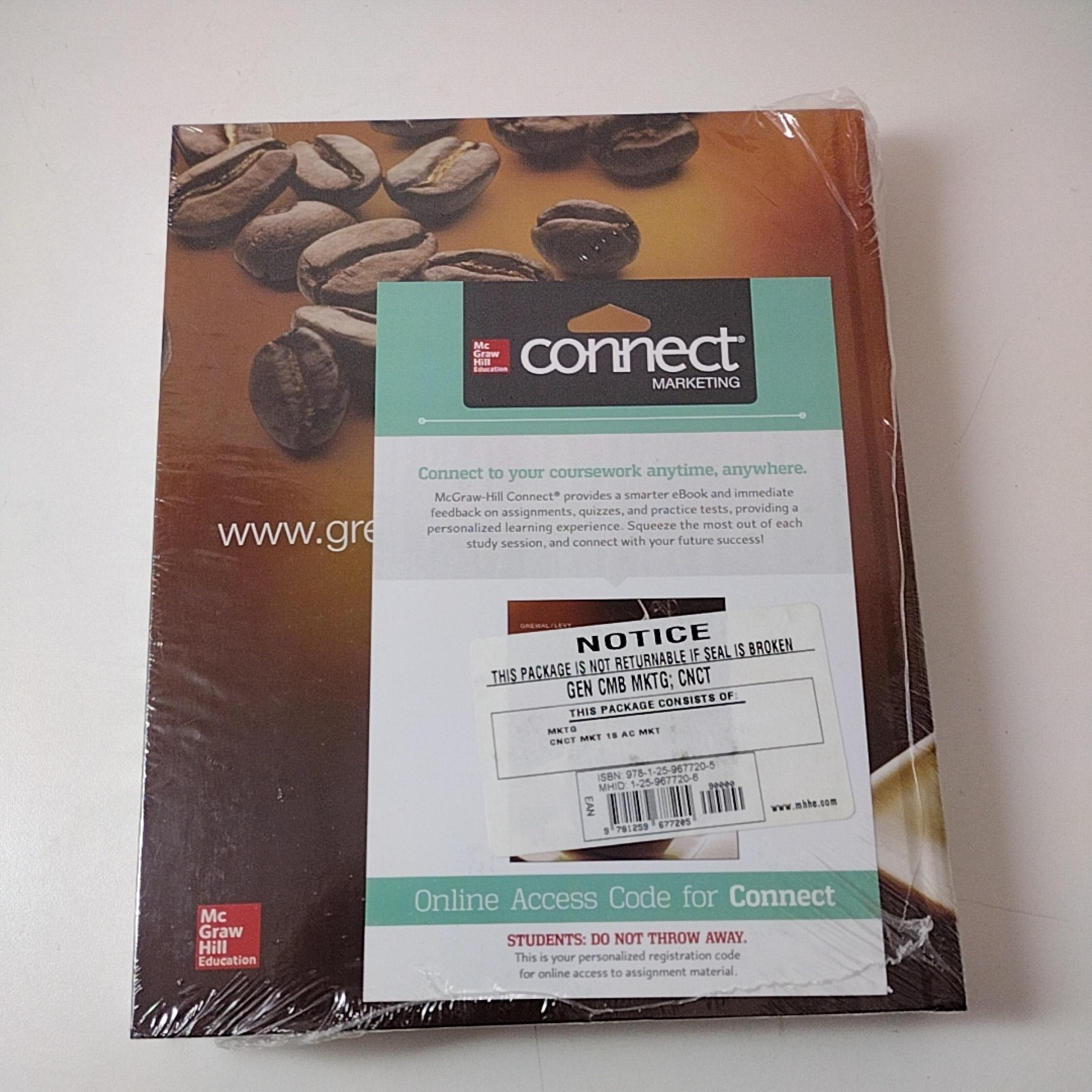 Marketing Grewal Levy 5th Edition Hardcover Textbook Sealed McGraw-Hill Connect