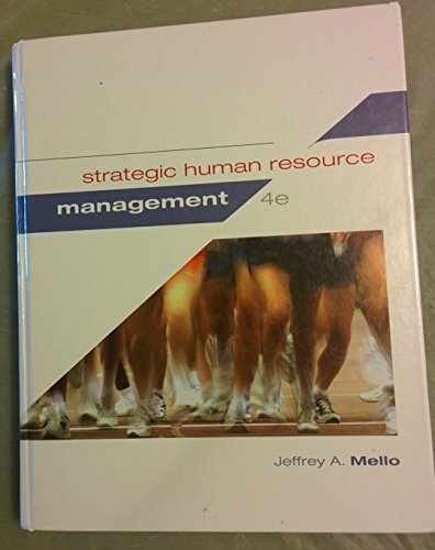 Strategic Human Resource Management – Hardcover, by Mello Jeffrey – Very Good