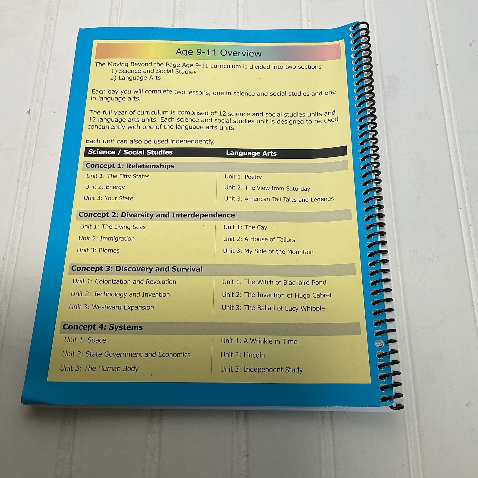 Moving Beyond The Page Ages 9-11 Concept 3 Unit 2 Language Arts & Science (2020)