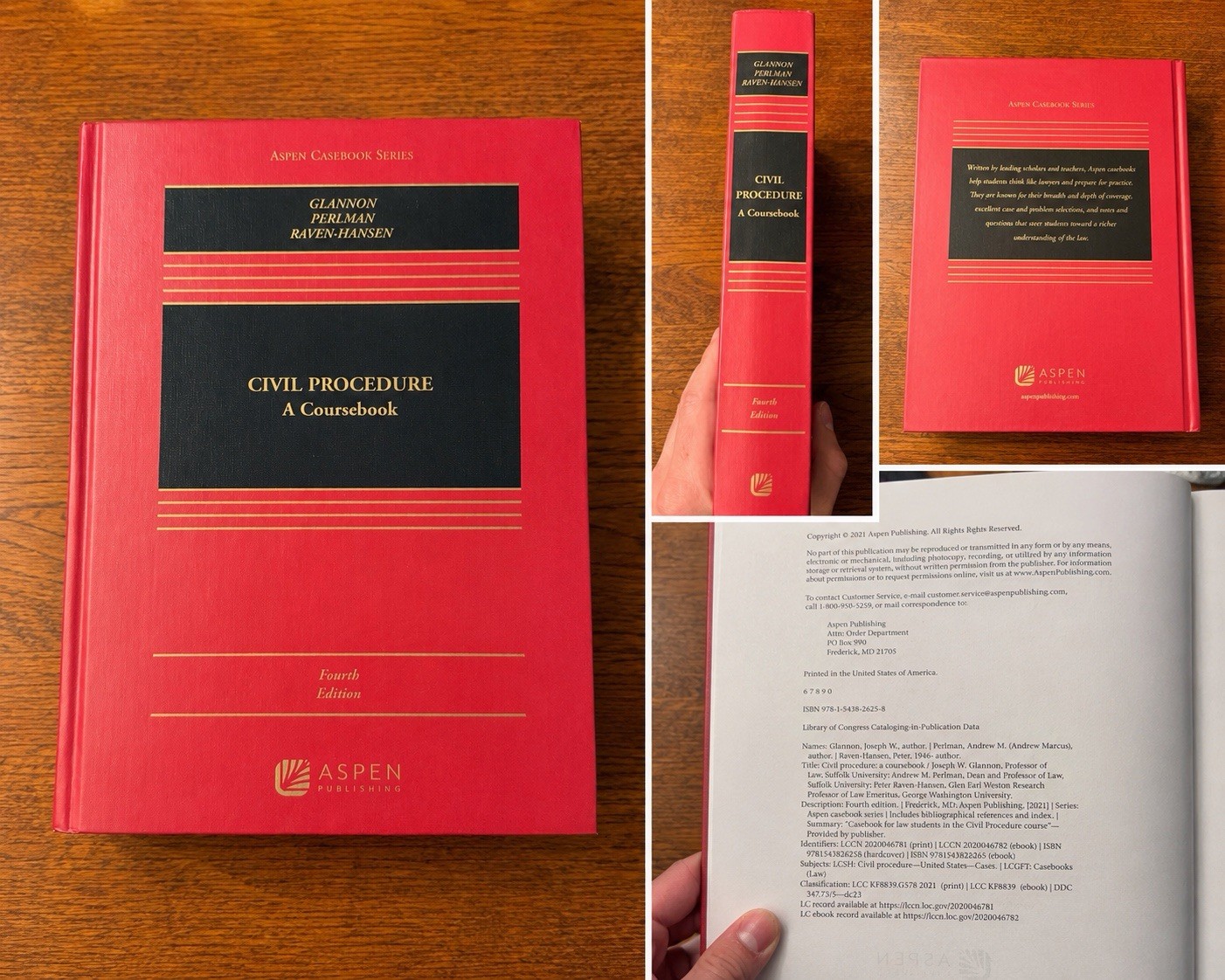 Civil Procedure: A Coursebook 4th Ed Glannon Perlman Raven-Hansen Hardcover