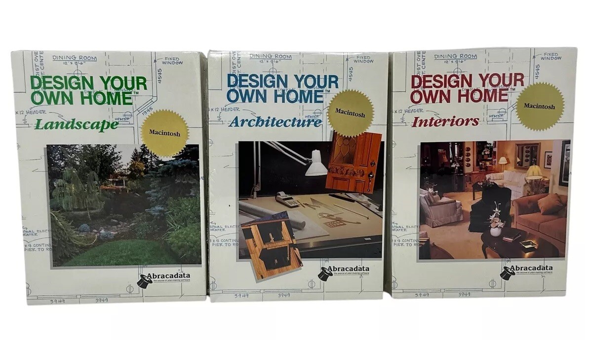 Vintage Design Your Own Home Landscape Interior Apple II/IIe/IIc Abracadata