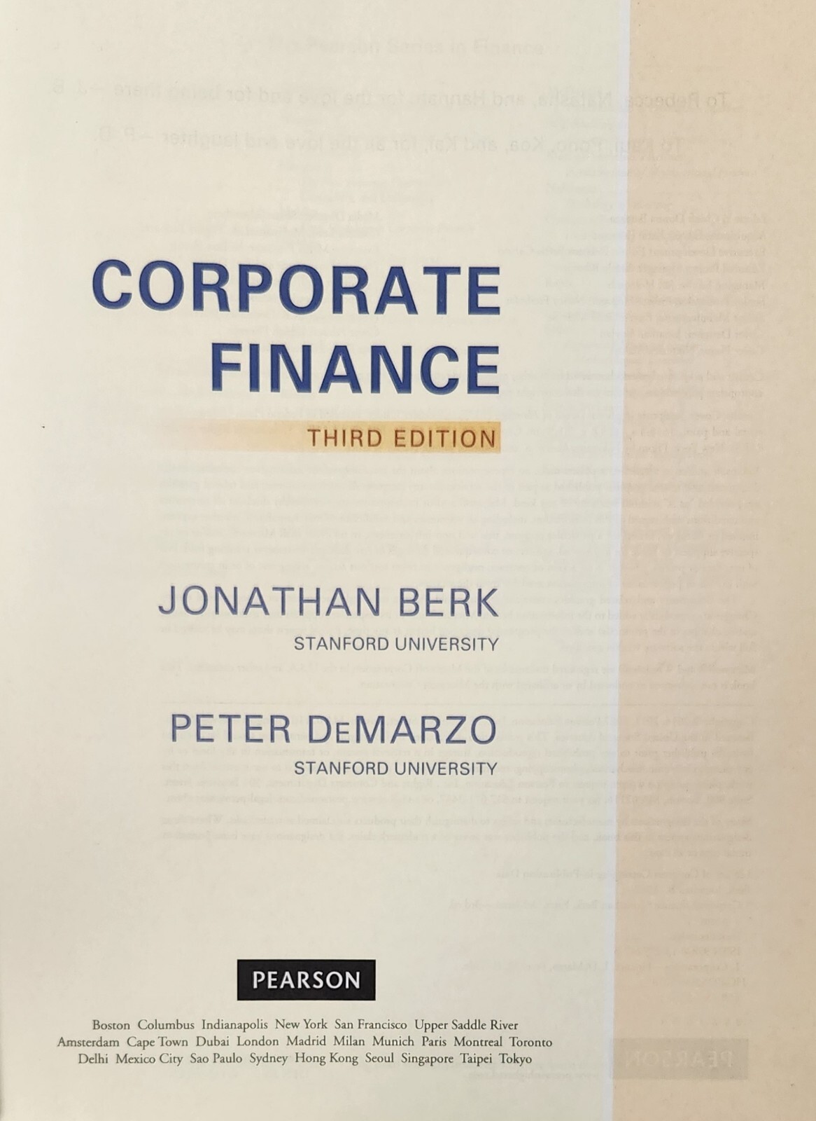 Corporate Finance by Peter DeMarzo and Jonathan Berk (2013, Hardcover)