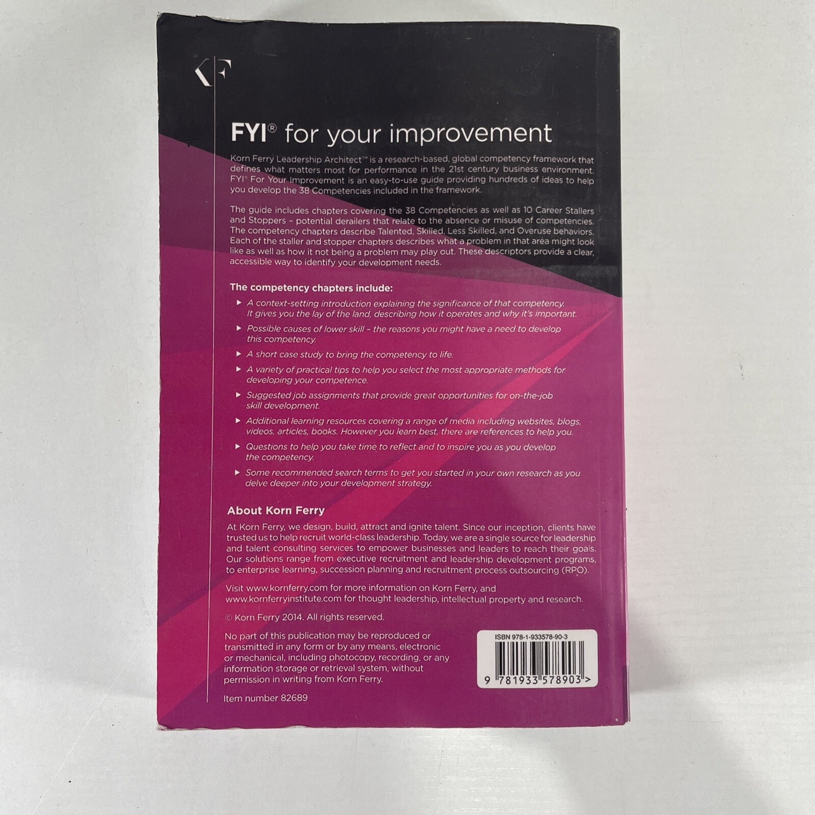 FYI For Your Improvement Competencies Development Guide Korn Ferry Leadership PB