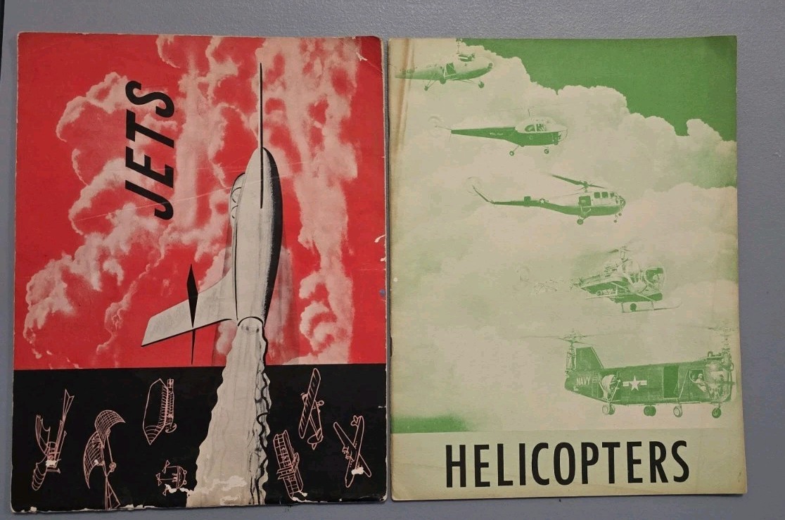 Vintage 1953 1954 Jets Helicopters National Aviation Education Council Booklets
