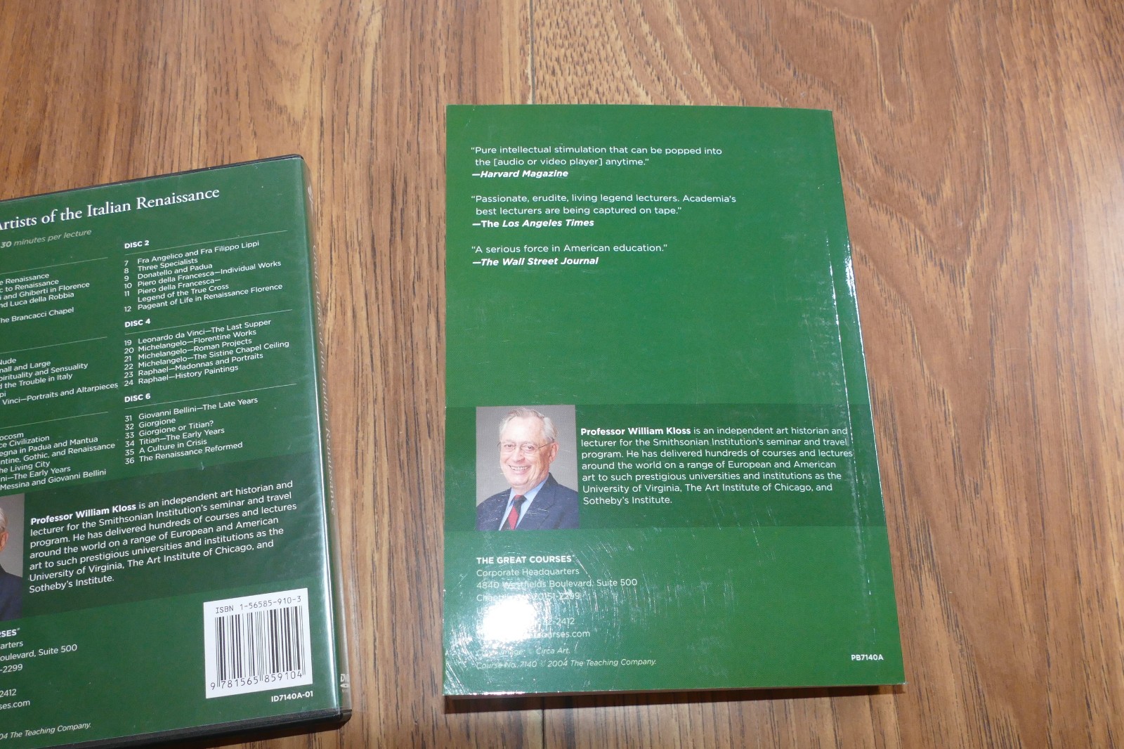 Great Artists Italian Renaissance The Great Courses DVD 6 Disc Set + Guide Book