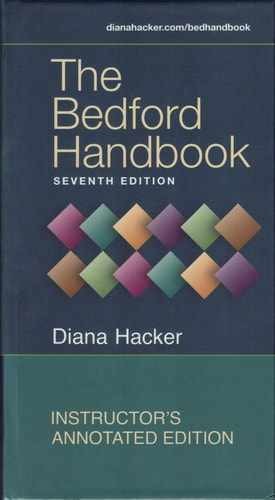 The Bedford Handbook – Hardcover, by Hacker Diana – Very Good