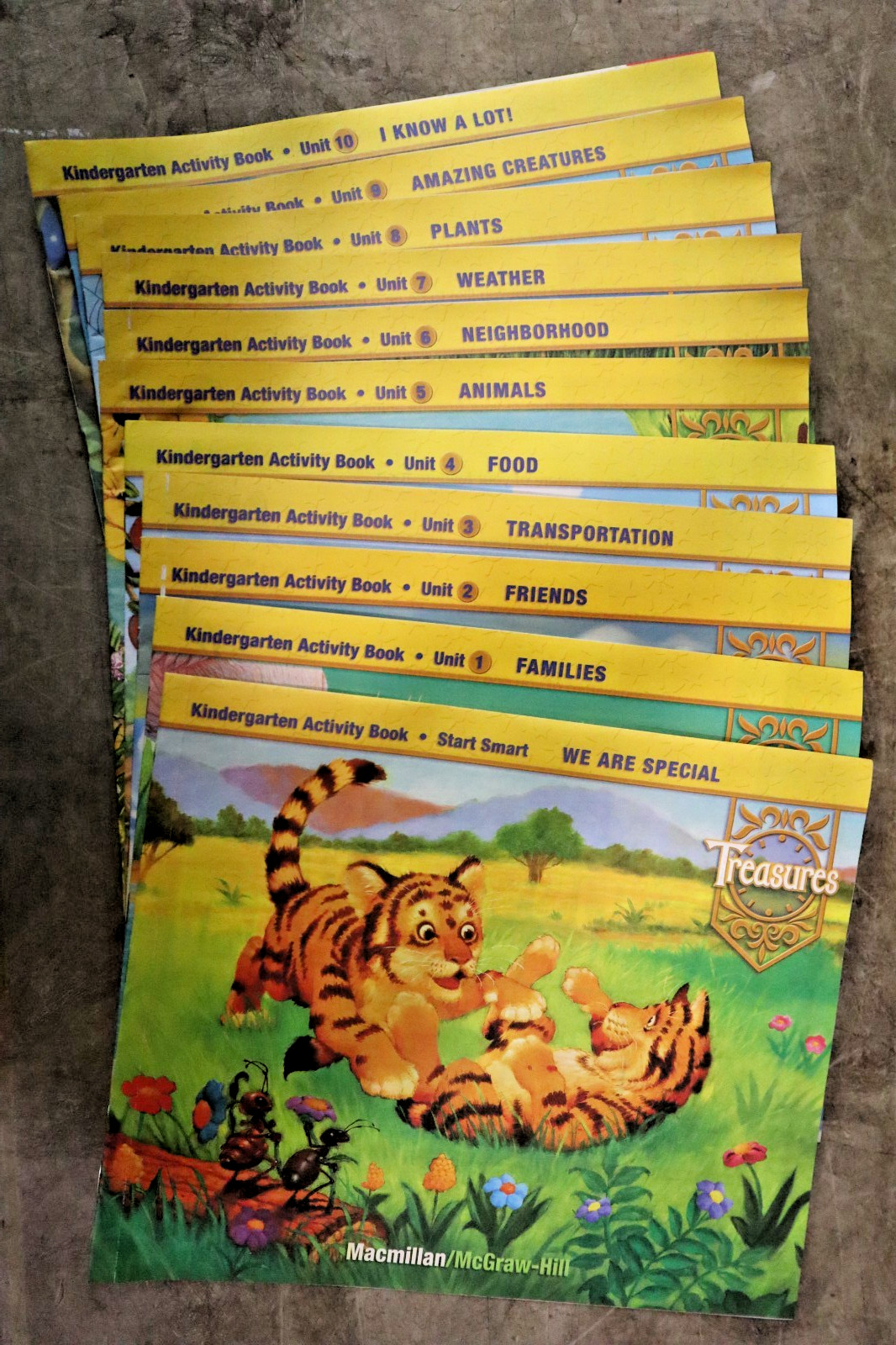 Treasures: Kindergarten Activity Books Units 1-10 + Start Smart ‘WE ARE SPECIAL’