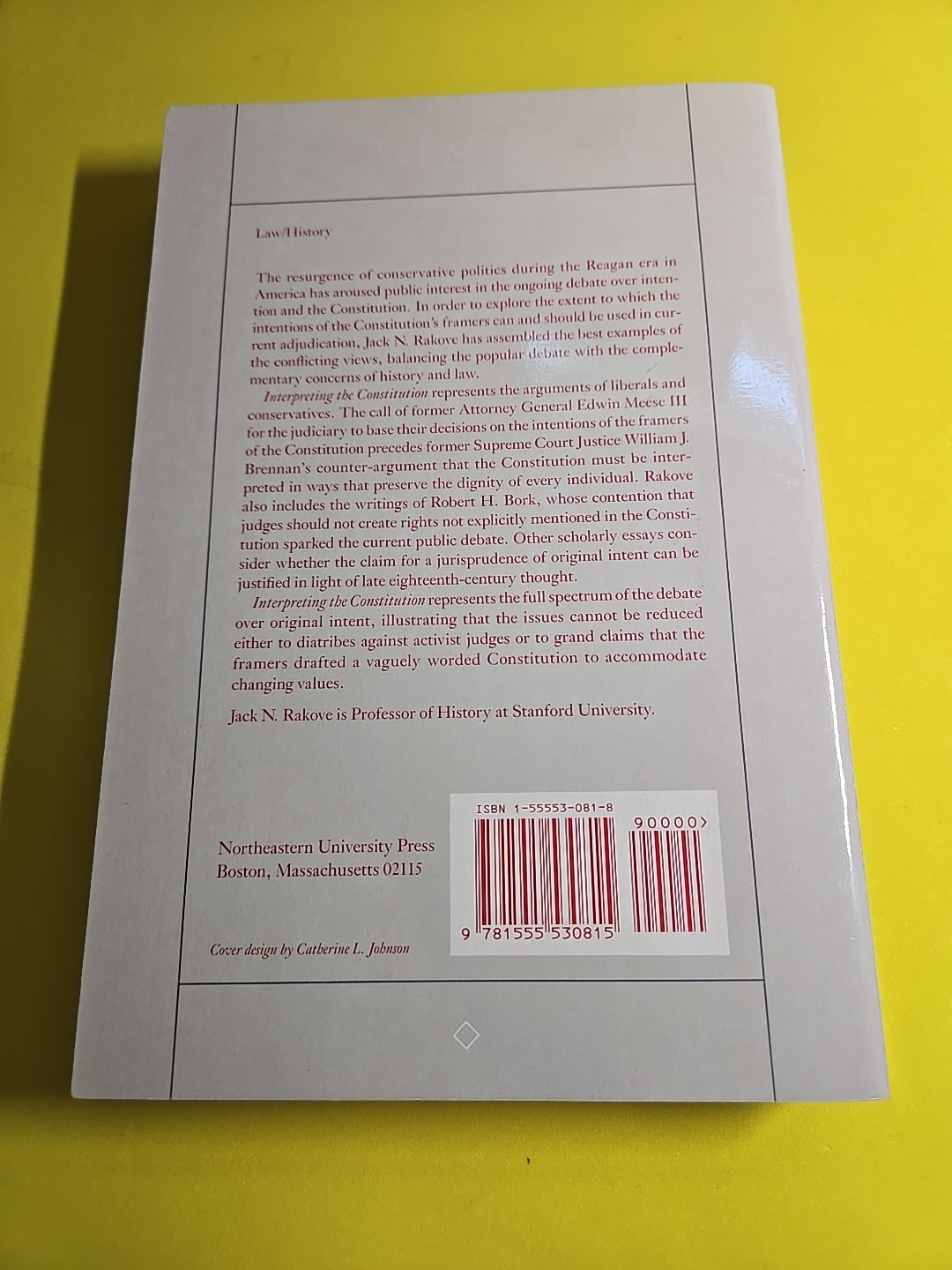 Interpreting the Constitution : The Debate over Original Intent by Jack N….