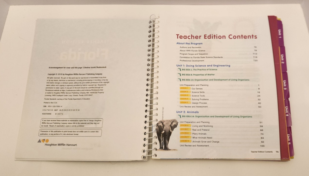 HMH Florida Science: Teacher Edition GRADE K- Good