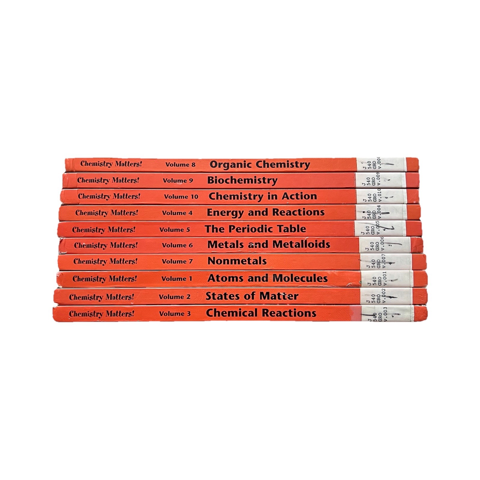 Chemistry Matters! Vol 1-10 Textbook Set Atoms Reactions Periodic Table