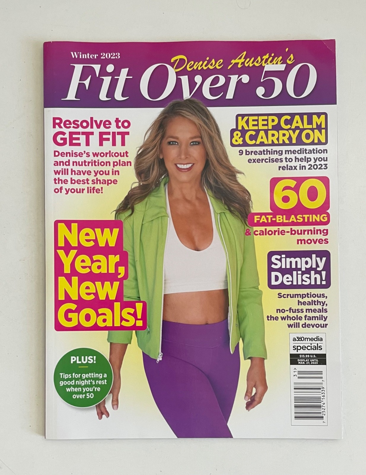 Denise Austin FIT OVER 50 New Year Goals Magazine Winter 2023 + BONUS Jan 2021