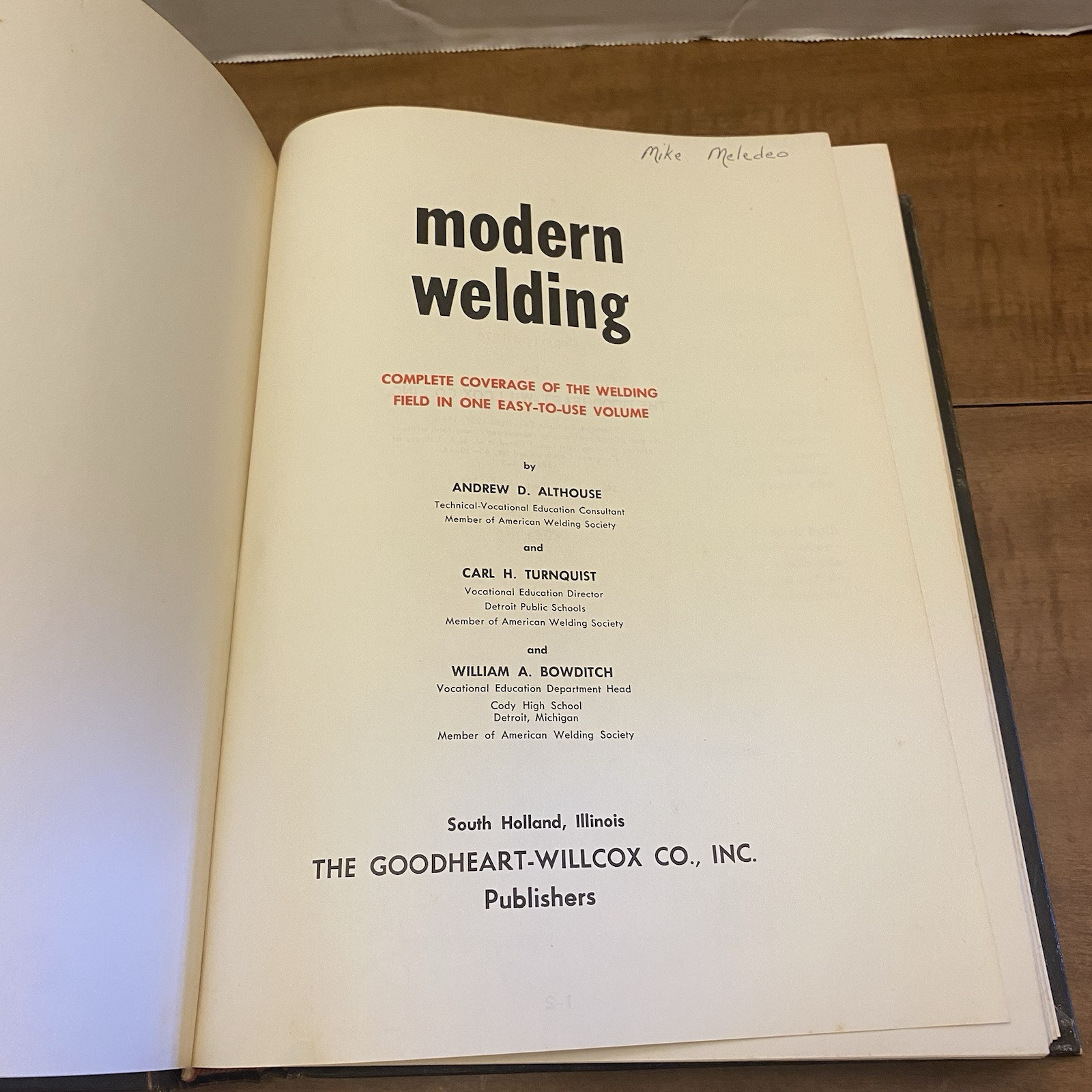 Modern Welding 1970 Goodheart 870061097