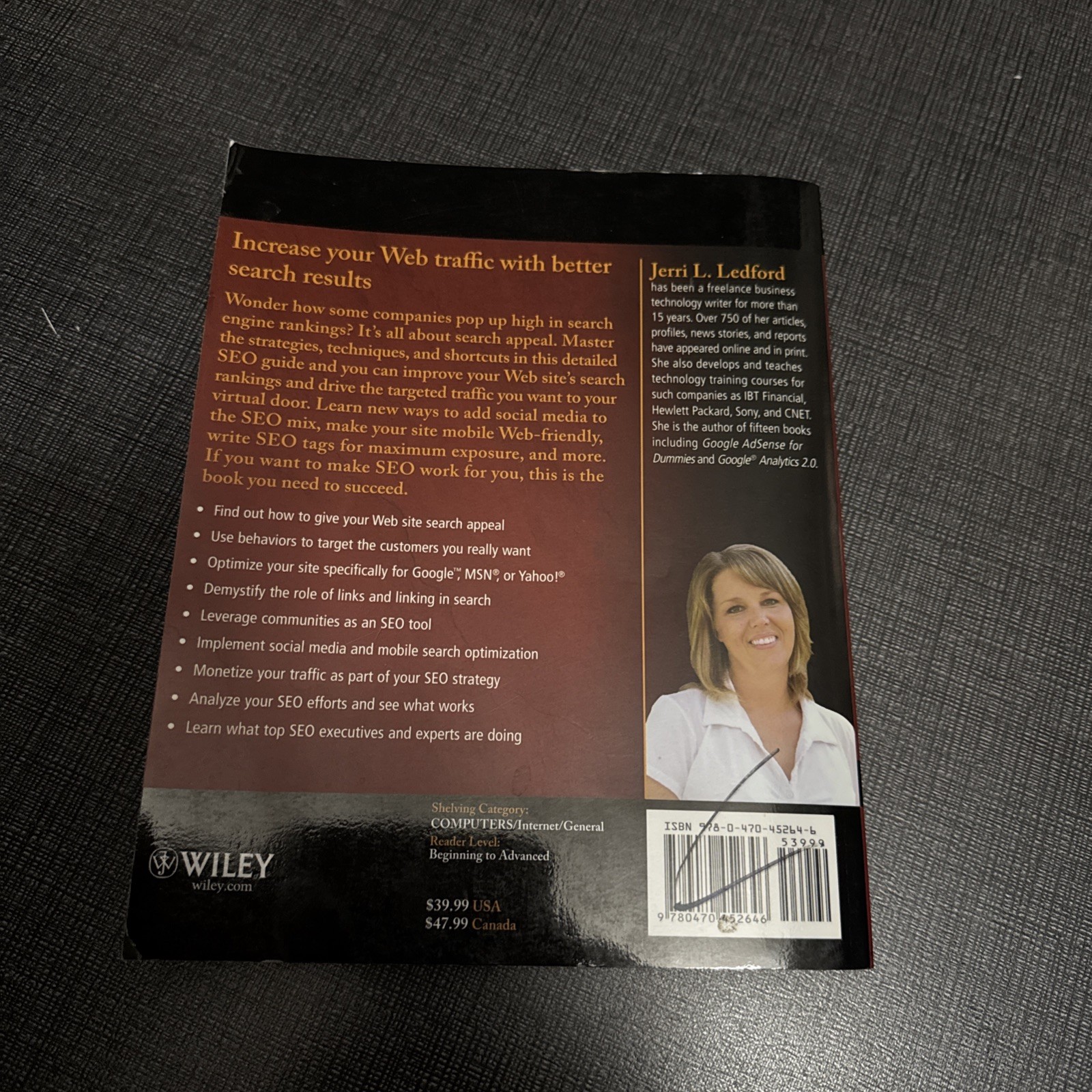Search Engine Optimization Bible – paperback Ledford, Jerri L.