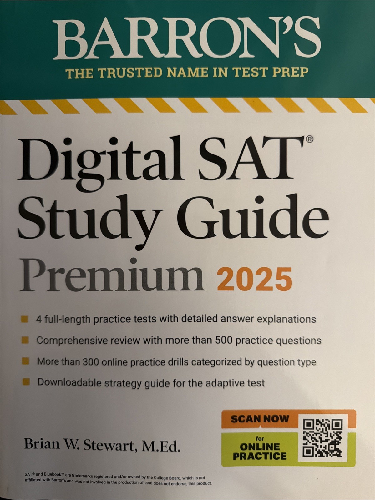 Barron’s SAT Prep Ser.: Digital SAT Study Guide Premium, 2025: 4 Practice Tests