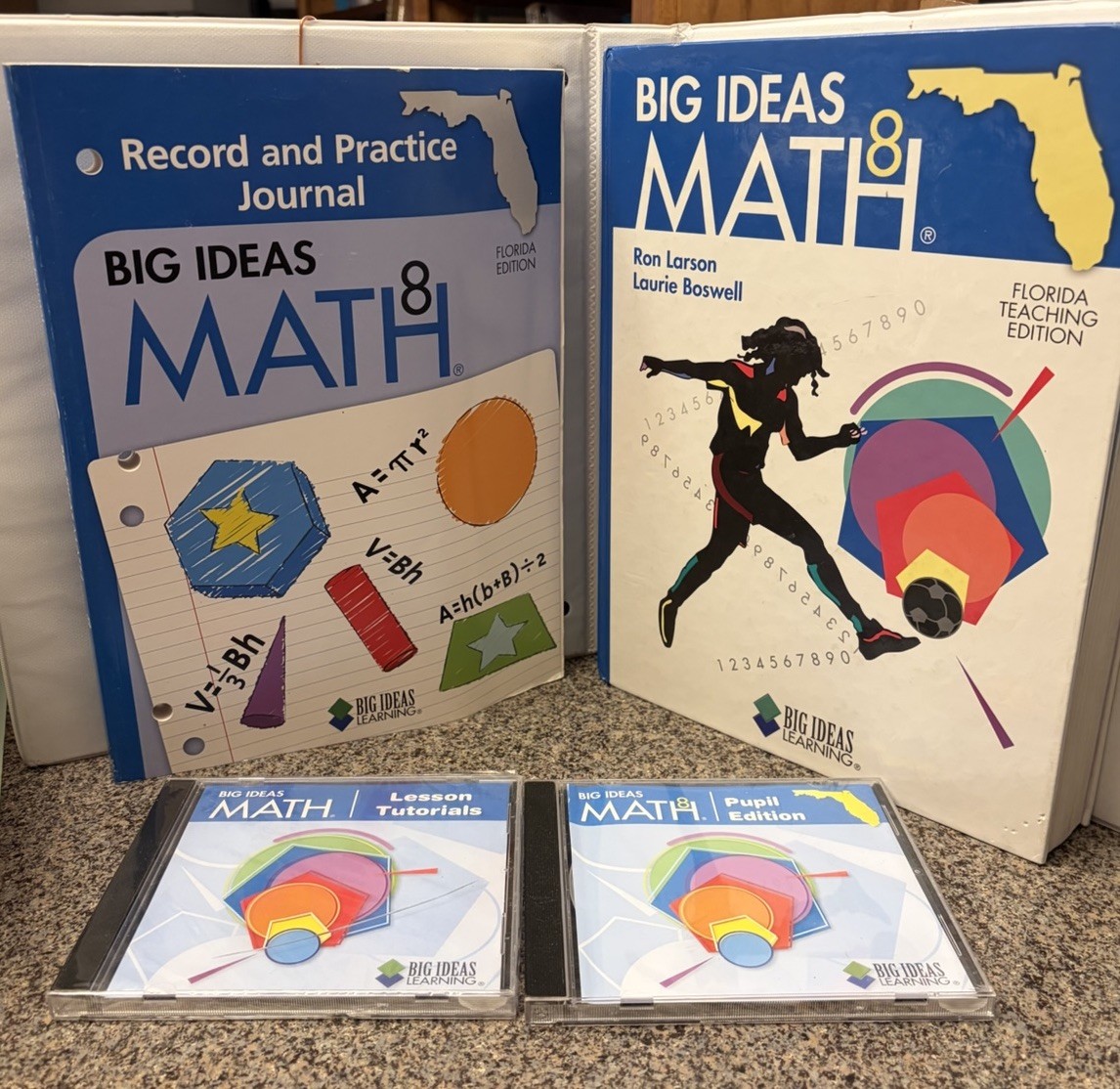 Big Ideas Math 8, Florida Teaching Ed., Practice Journal, & 2 CD-ROMs, by Larson