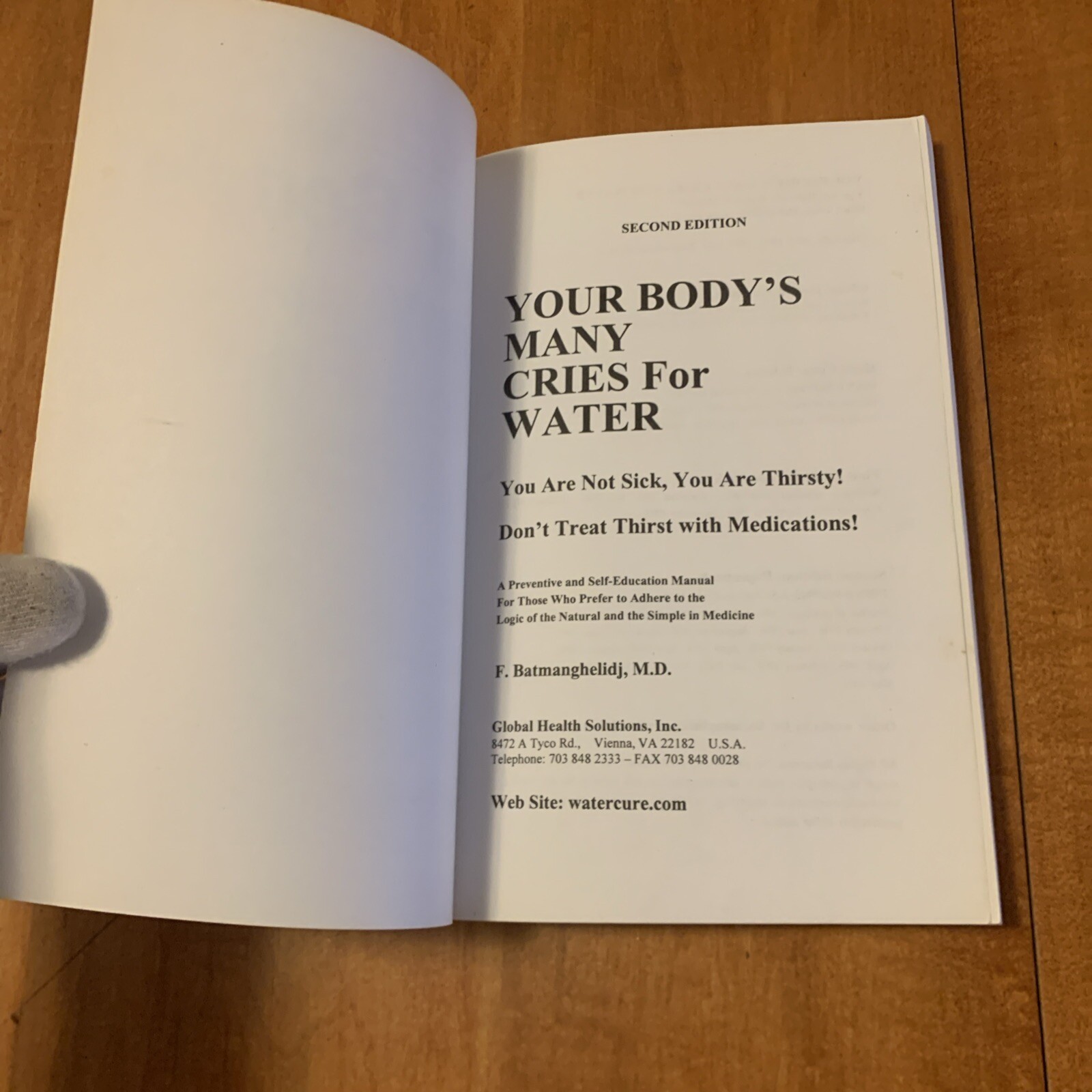 Your Body’s Many Cries for Water : You Are Not Sick, You Are Thirsty: Don’t…