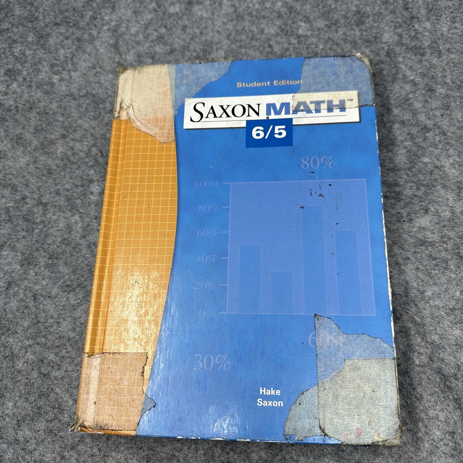 Saxon Math 6/5 Student Edition 2004 Hardcover Home School Mathematics Book READ