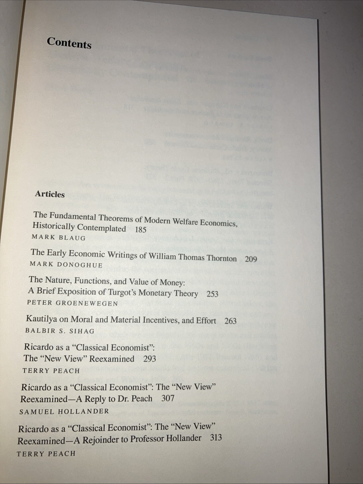 History of Political Economy Vol 39 No 1-4 SC 2007 Duke University Press Good