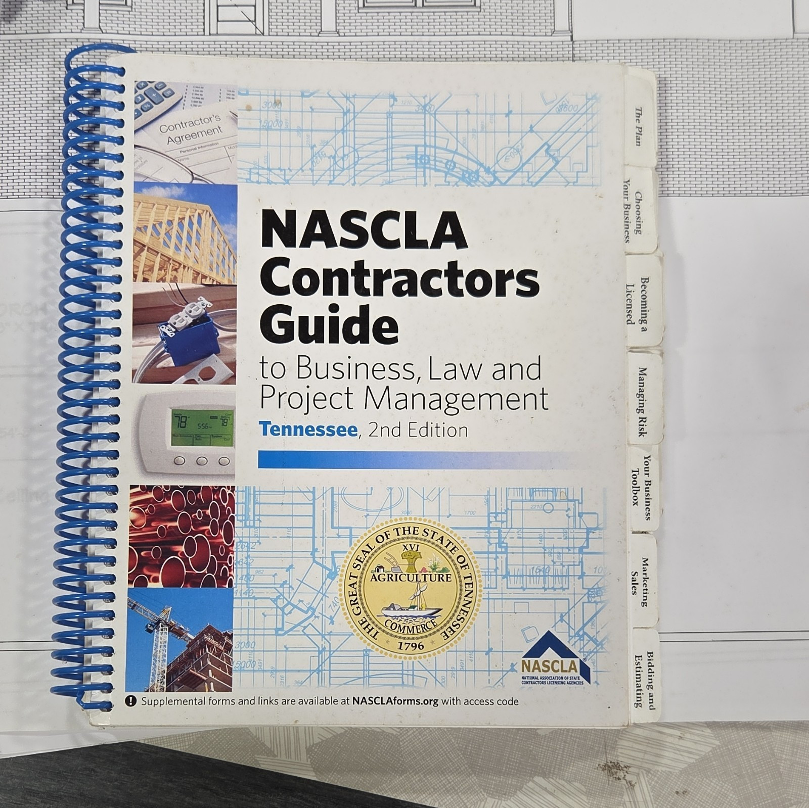 NASCLA Contractors Guide Tennessee 2nd Ed Business, Law & Project Mgmt Spiral