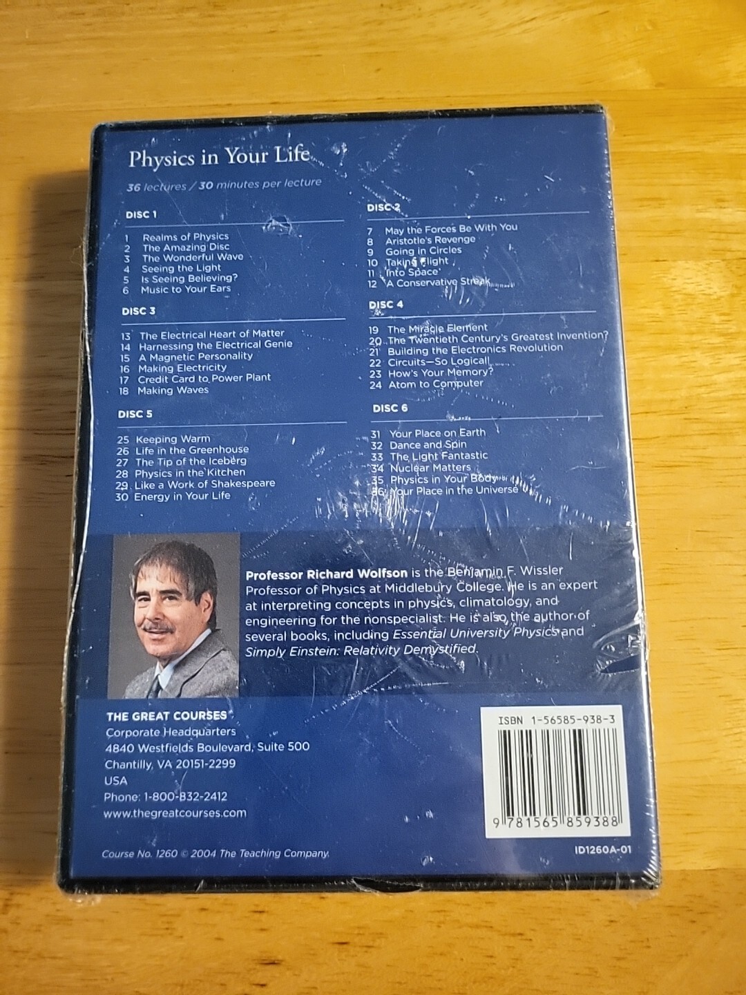 Physics in Your Life by Richard Wolfson (2004) DVD’s & Course Guidebook Set New