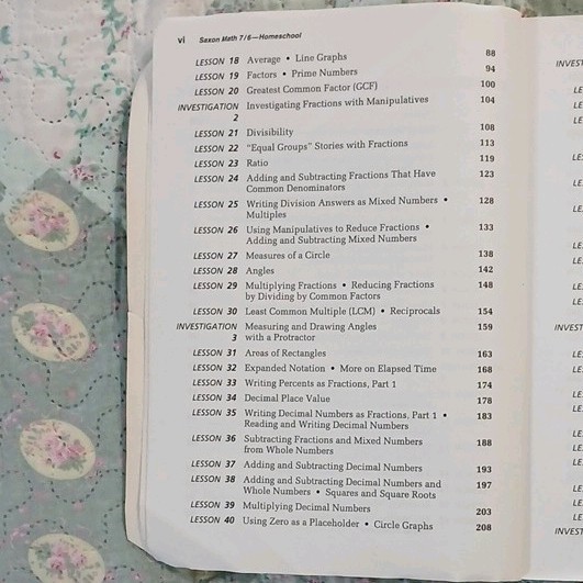 Saxon Math Homeschool 7/6 4th Ed HC 2005 Hake Saxon 725p Textbook