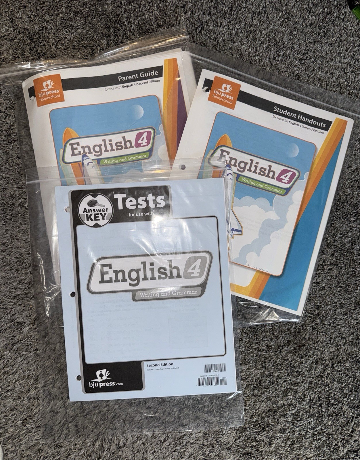 BJU Press English 4 Student Handouts Parent Guide Tests Key