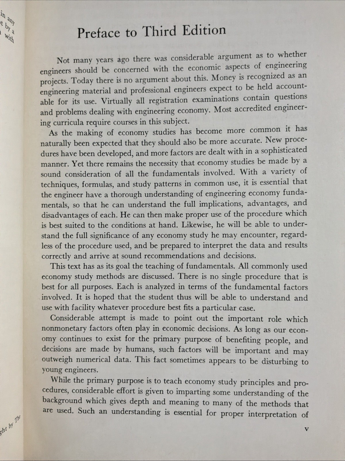 Engineering Economy, 3 Rd Ed, 1960 1St – 1St, Economic Foundation Necessitates