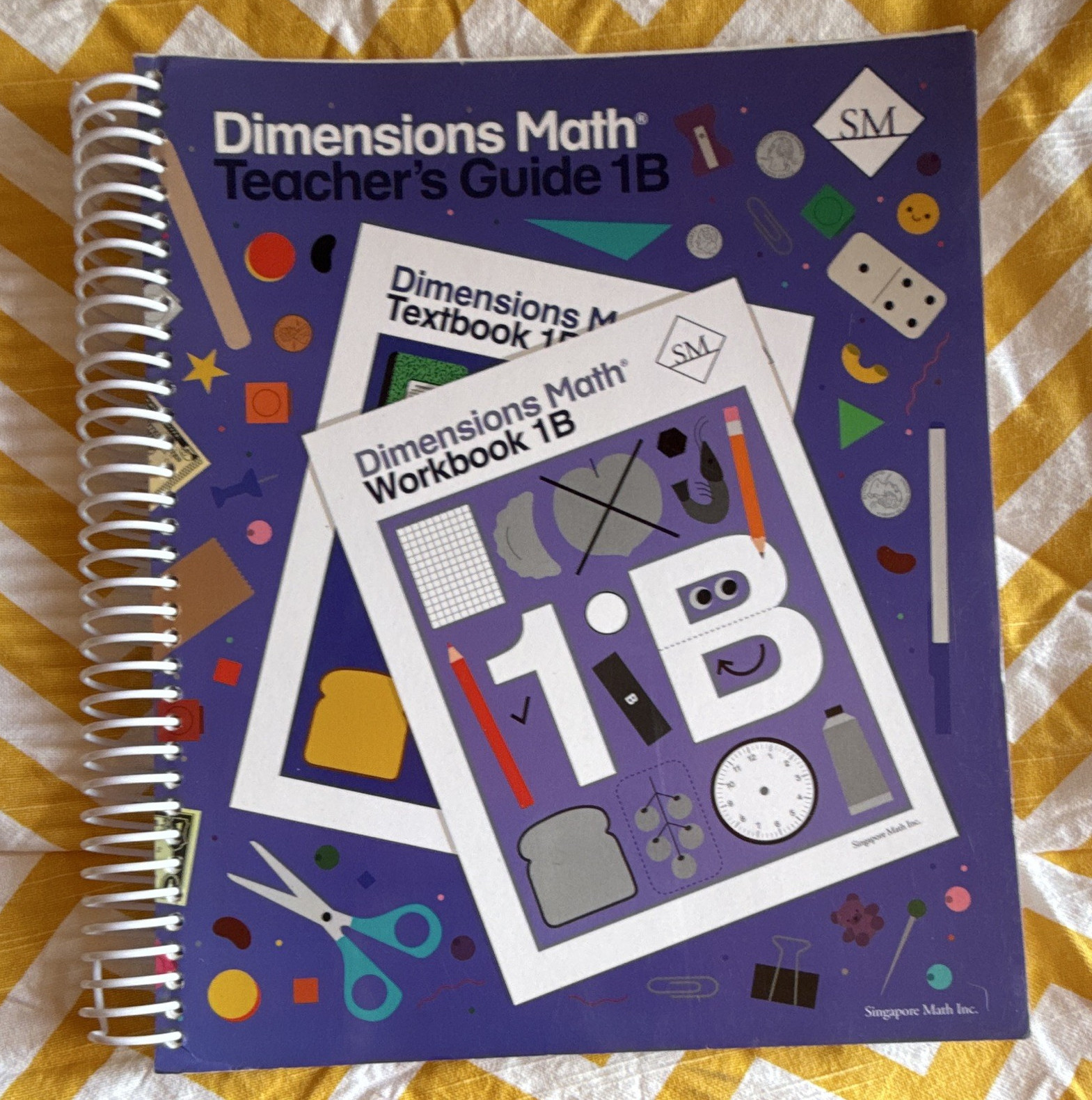 Singapore Math Dimensions Math Teacher’s Guide 1B Spiral Bound Teacher’s Edition