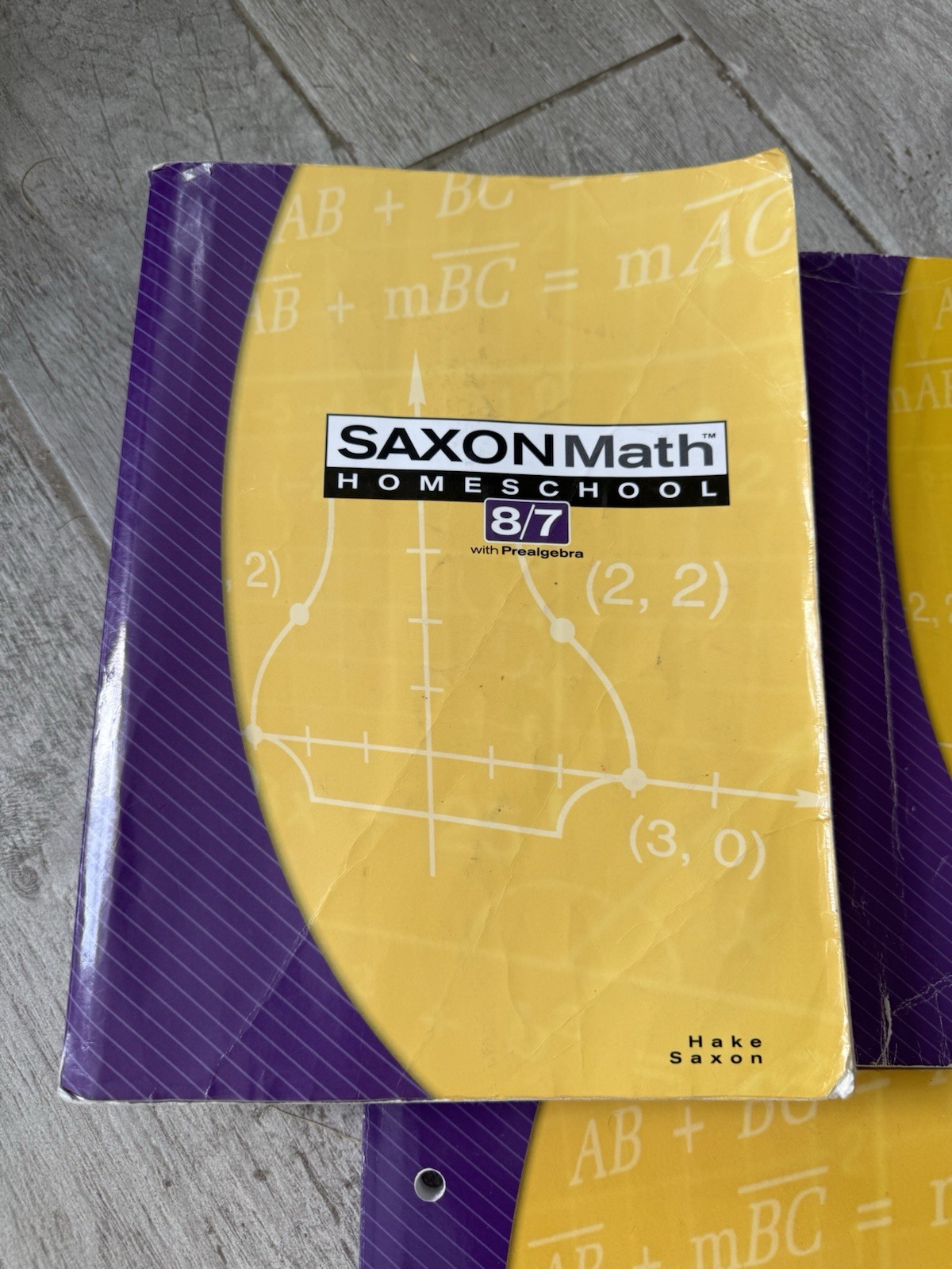 🍏 Saxon Math Homeschool 8/7 – Set of 3 – by Hake & Saxon 2005 Paperback
