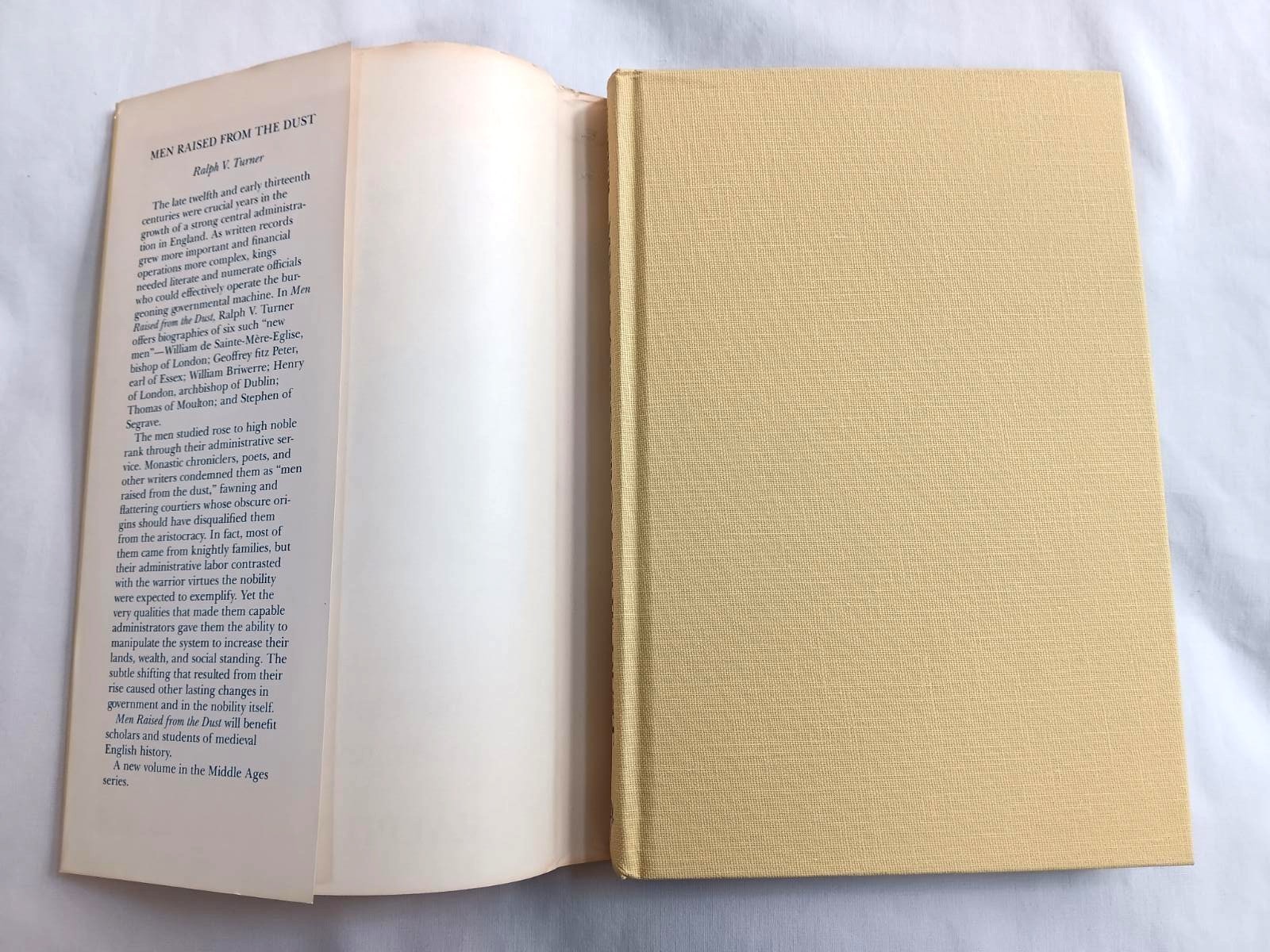 Ralph V. Turner–MEN RAISED FROM THE DUST 1st ed 1st ptg HCDJ 1988