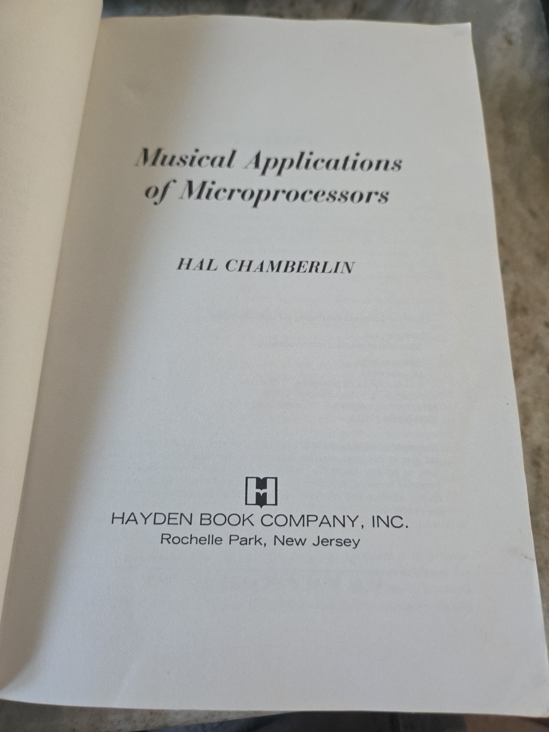 MUSICAL APPLICATIONS OF MICROPROCESSORS By Hal Chamberlin