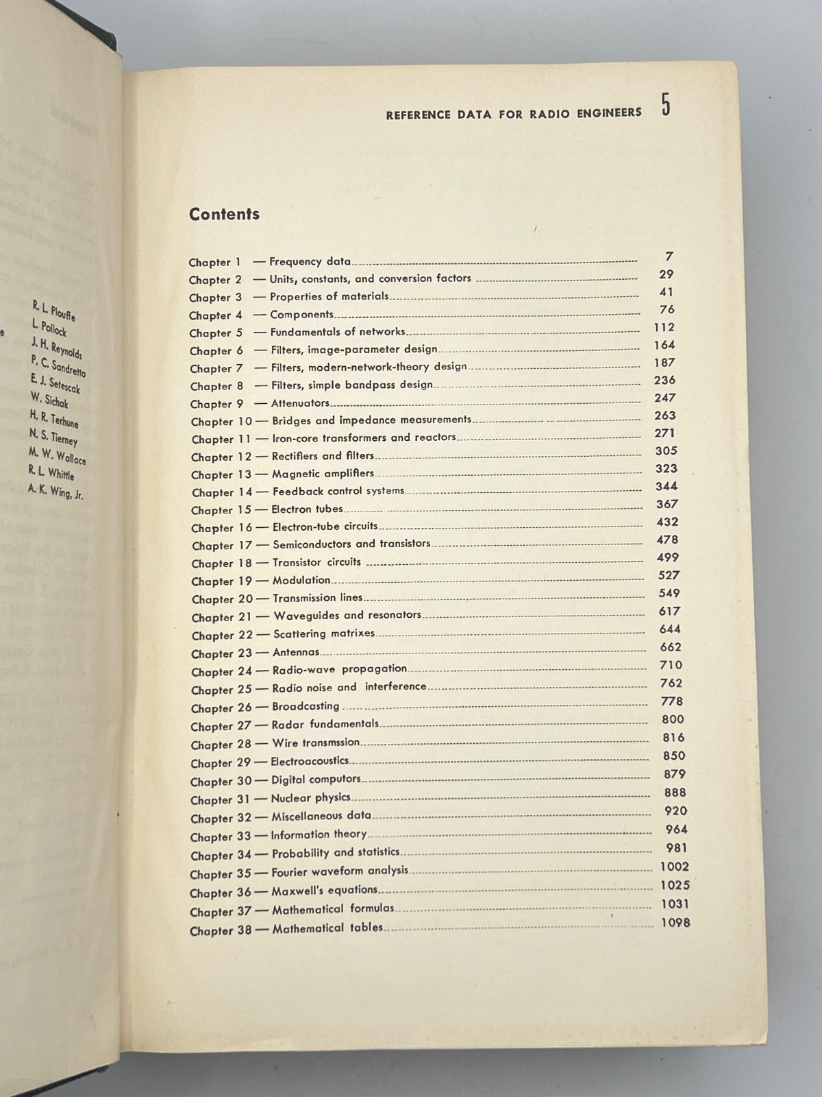 Reference Data For Engineers 1957 4th Edition 3rd Printing IT&T Hardcover