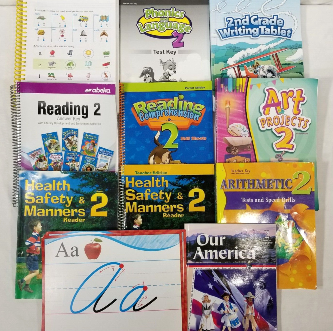 Abeka 2nd Grade Curriculum Lot 10 Books Student Readers Teacher Keys Homeschool