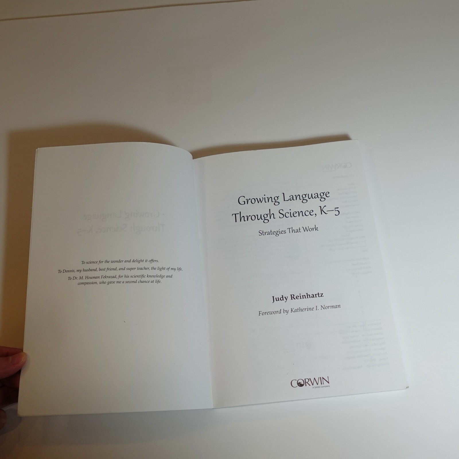 Growing Language Through Science, K-5: Strategies That Work by Reinhartz, Judy