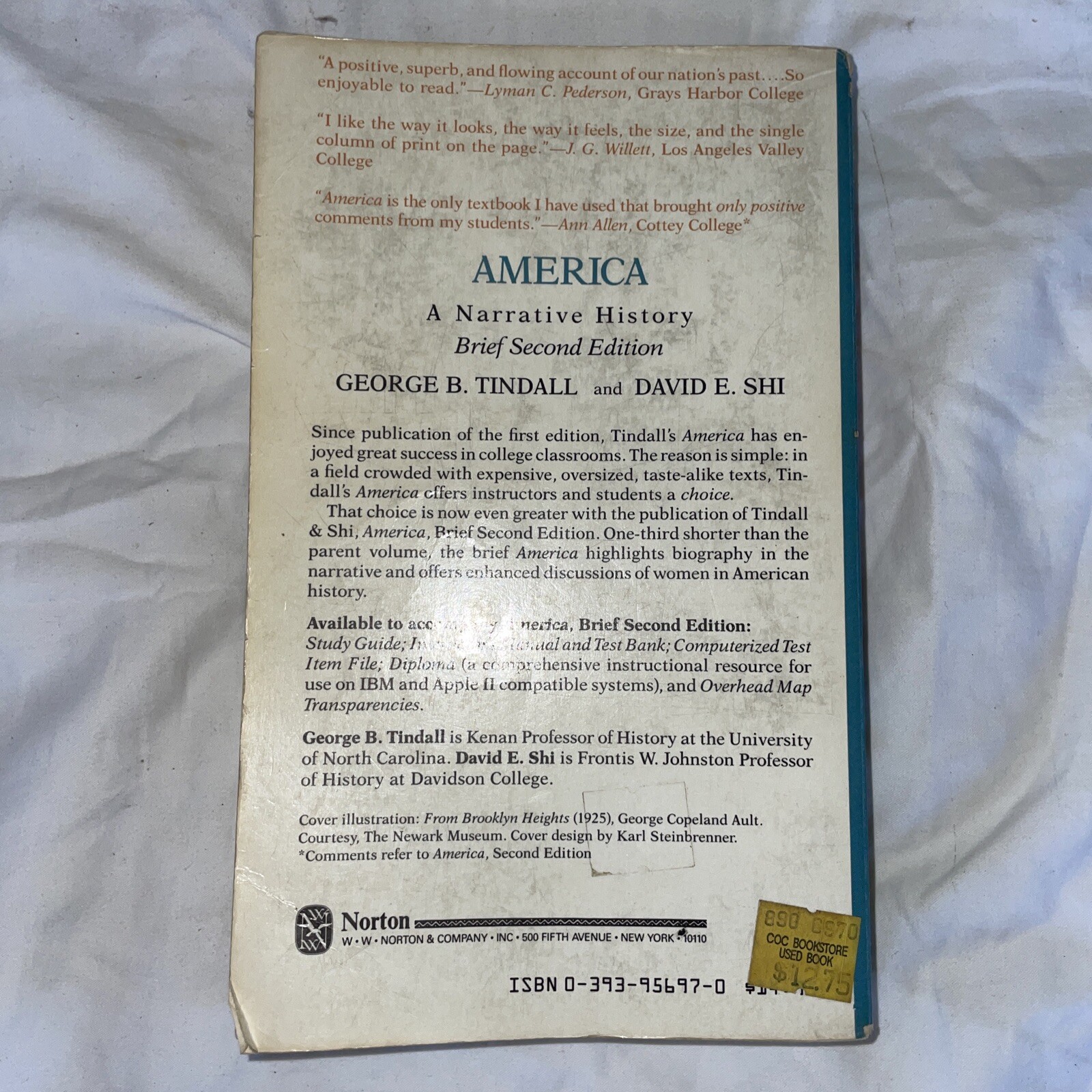 America A Narrative Story Brief Second Edition George B Tindall David E Shi