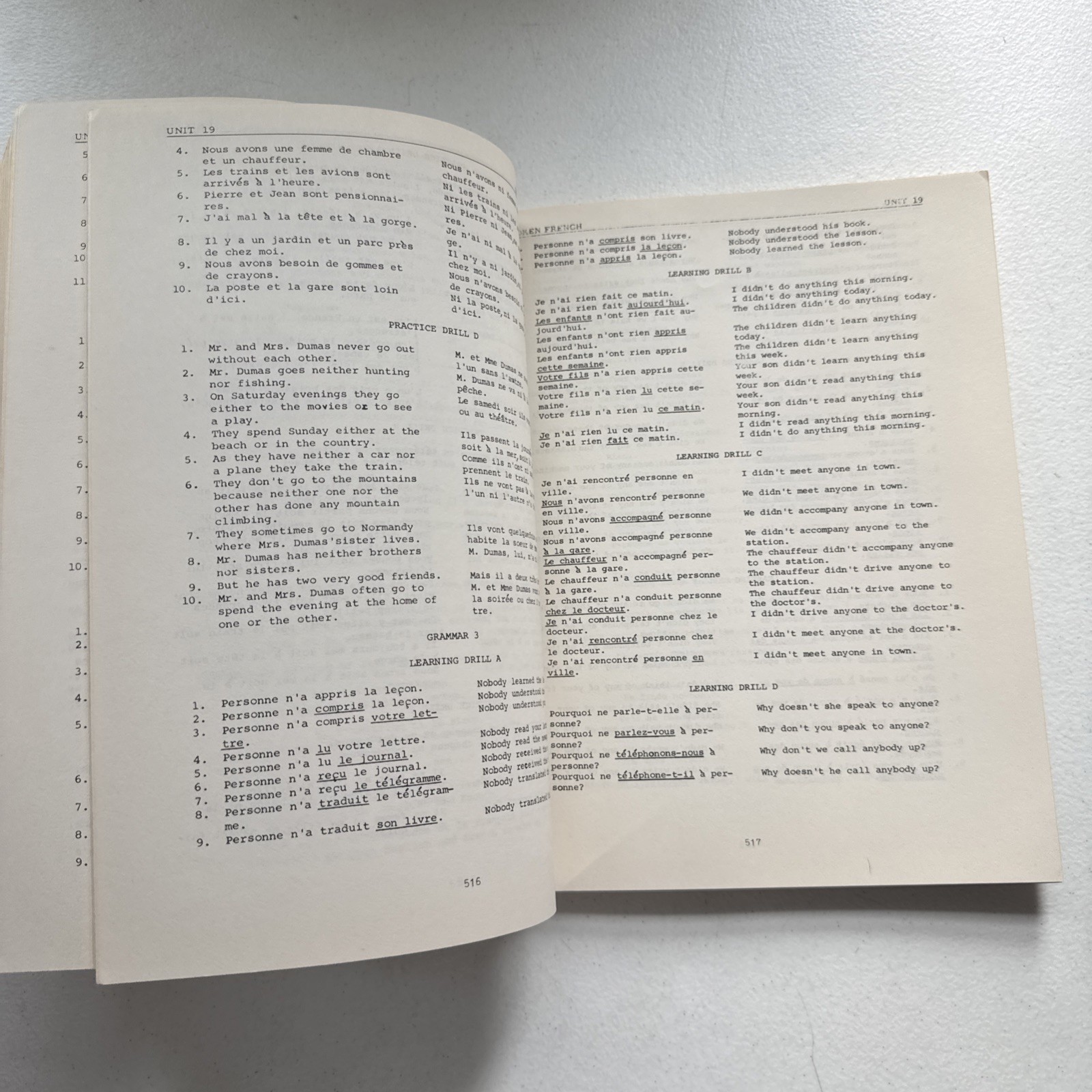 Foreign Service Insitute French Basic Course Units 13-24 1960
