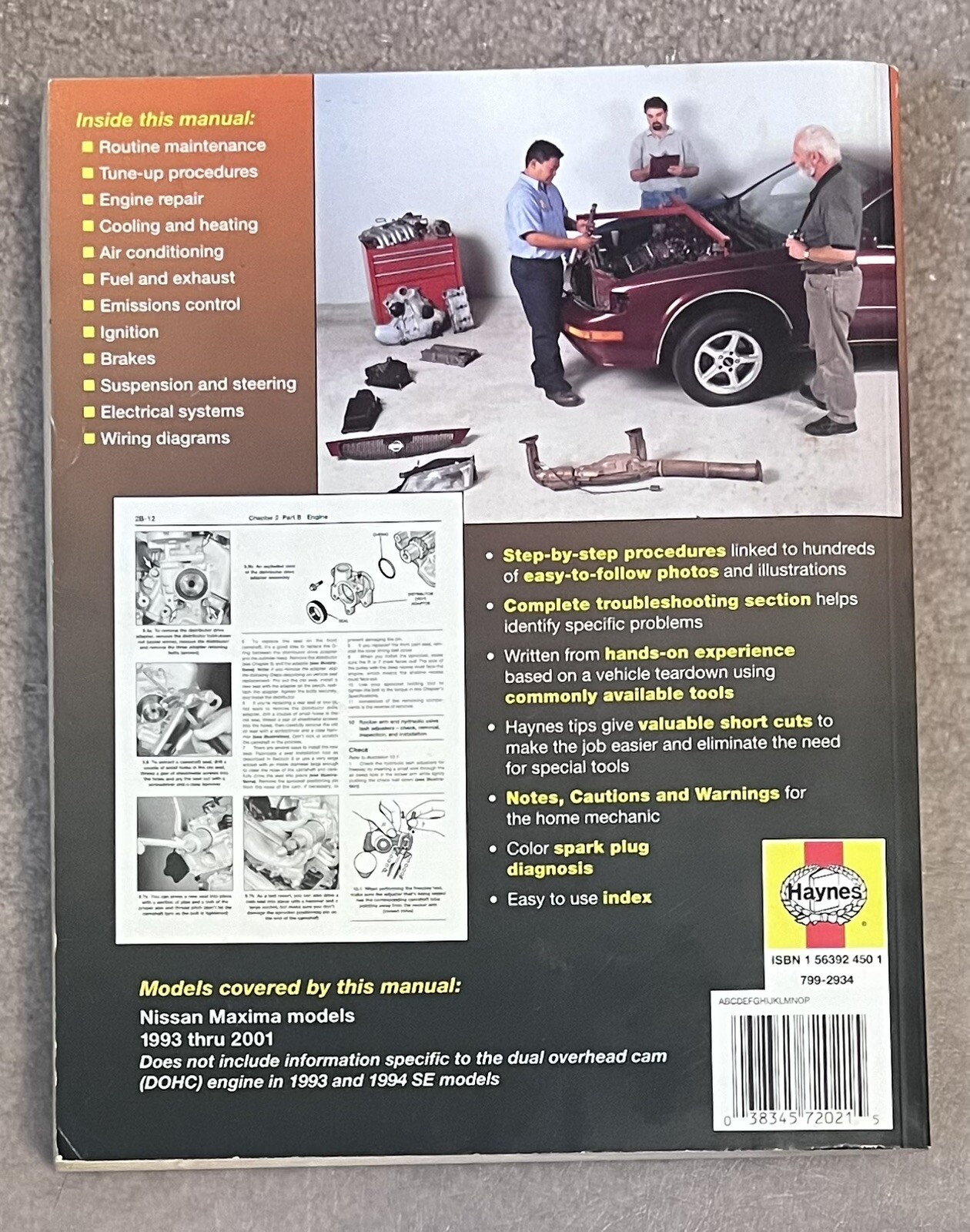 Haynes Automotive Repair Manual Ser.: Nissan Maxima, 1993-2001 by J. H. Haynes …